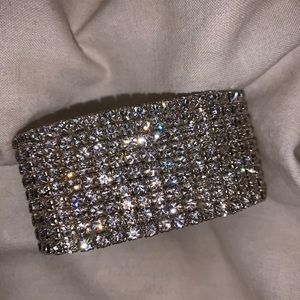 Sparkly Stretch Cubic Zirconia Bracelet Formal